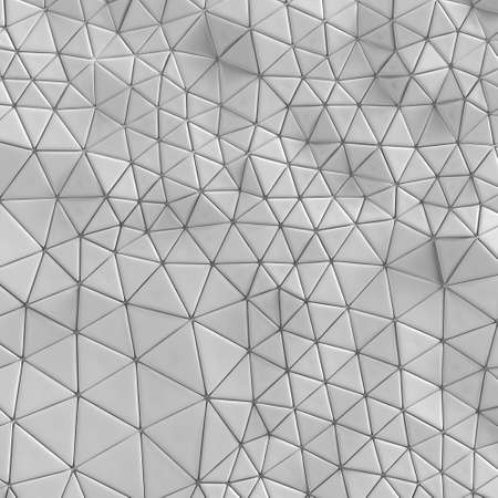 Abstract, geometric triangle silver mosaic background. 3D renderingの写真素材