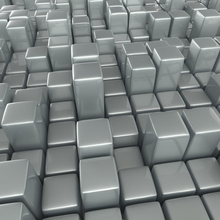 Abstract background of cubes in gray toned.