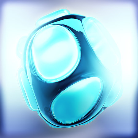 Crystal abstract. Jewelry concept 3D rendering