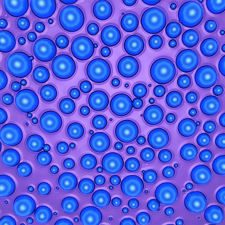 Abstract background of small rings in blue colors. 3d rendering