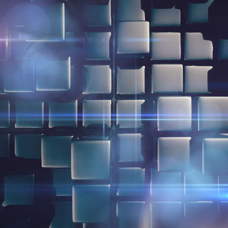 Abstract background of cubes in gray toned. 3d renderingの写真素材