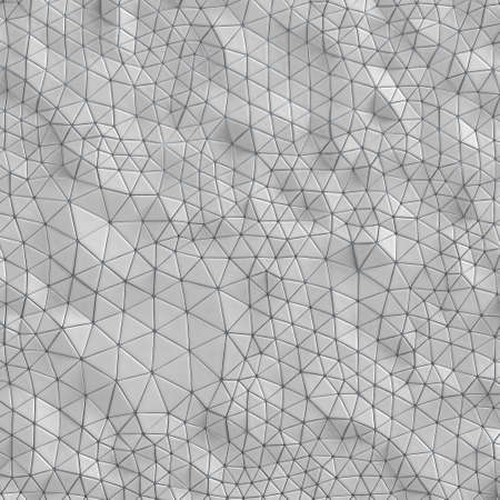 Abstract, geometric triangle silver mosaic background. 3D renderingの写真素材
