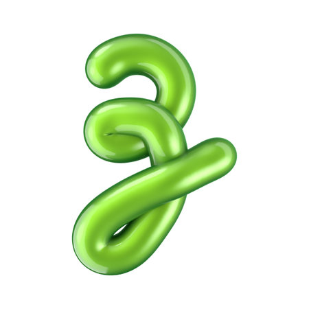 Glossy green letter Z uppercase. 3D rendering font with glint isolated on white background.の写真素材