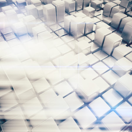 Abstract background of cubes. 3d rendering