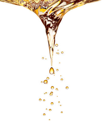 Whirlpool in gold water. 3d renderingの写真素材