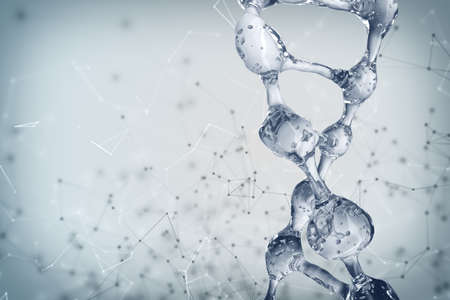 Science background with DNA molecules. 3D renderingの写真素材