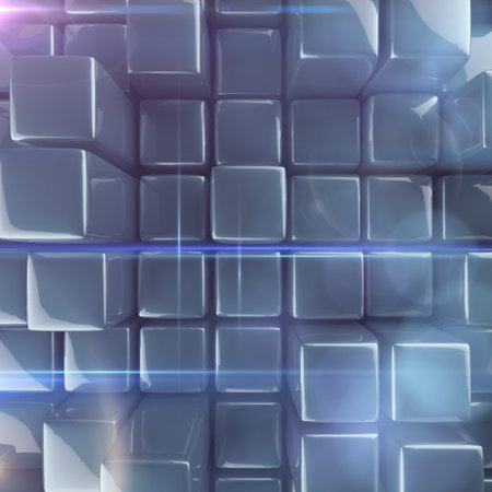Abstract background of cubes. 3d rendering