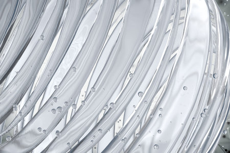 3D striped decorative balls. Abstract 3d illustration. Glassの写真素材