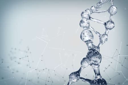 Science background with DNA molecules. 3D renderingの写真素材
