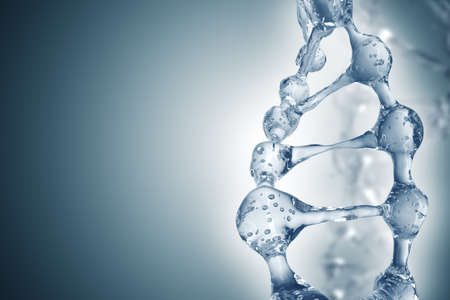 DNA molecules on the beautiful backdrop. 3d renderingの写真素材