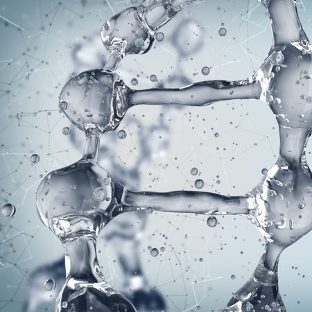 DNA molecules on the science background. 3d rendering