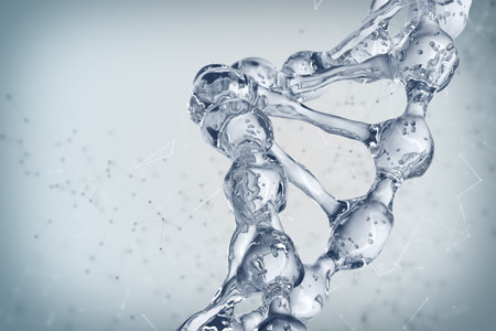 Science background with DNA molecules. 3D rendering