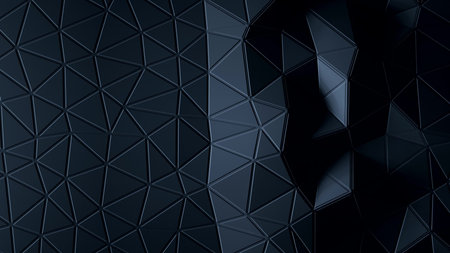 Abstract Polygonal Geometric background graphite color 3d