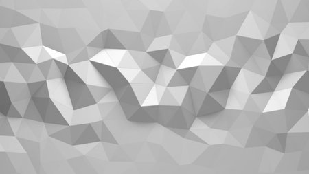 Abstract Polygonal Geometric background white color 3d