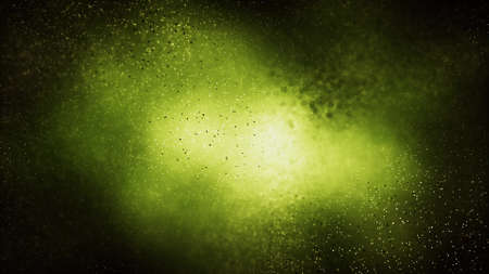 Particle seamless background on green science concept. 3d renderingの写真素材