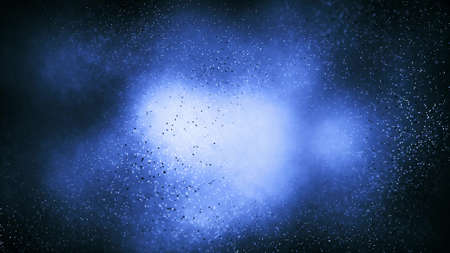 Particle seamless background on blue science concept. 3d renderingの写真素材