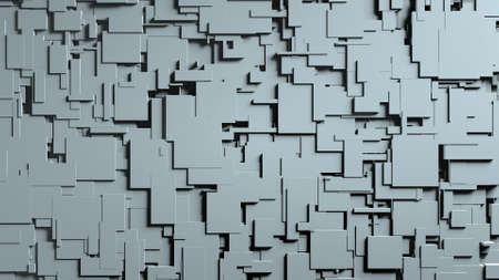 Black and white cubes screen wipe transition. 3Dの写真素材