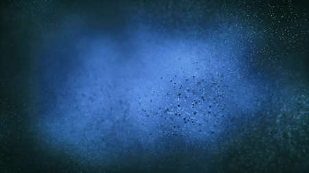 Particle seamless background on blue science concept. 3d renderingの写真素材