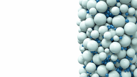 Colorful abstract chaotic structure balls background, pharmacy and medical concept, isolated on...