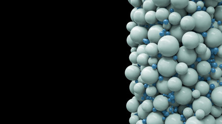 Colorful abstract chaotic structure balls background, pharmacy and medical concept, isolated on...