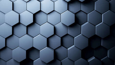 Abstract Hexagons Background 3d renderingの写真素材