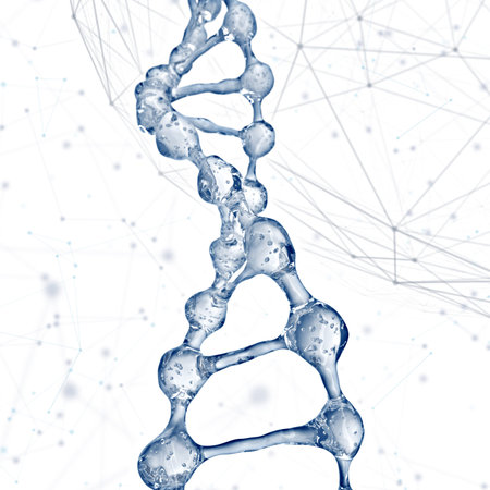 DNA molecules design illustration. 3d rendering