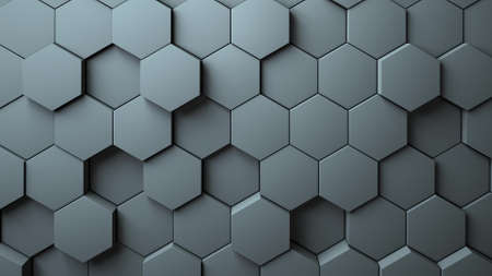 Abstract Hexagons Background 3d renderingの写真素材