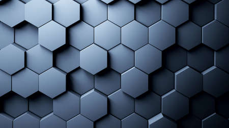Abstract Hexagons Background 3d renderingの写真素材