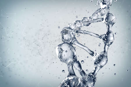 Science background with DNA molecules. 3D renderingの写真素材
