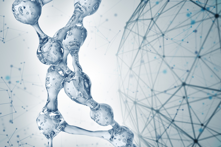 Science background with DNA molecules. 3D renderingの写真素材