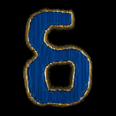 Symbol ampersand made of industrial metal blue color. Isolated on black background. 3d renderingの写真素材