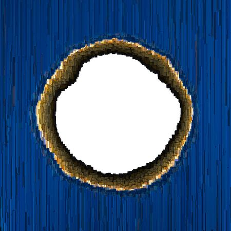 Circle in the form industrial metal blue color. Isolated on white background. 3d renderingの写真素材