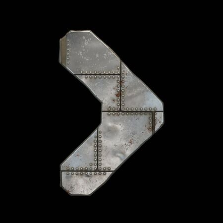 Industrial metal symbol right angle bracket on black background 3d renderingの写真素材