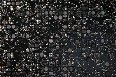 Data technology abstract futuristic illustration . Dots and lines on dark background. 3D rendering
