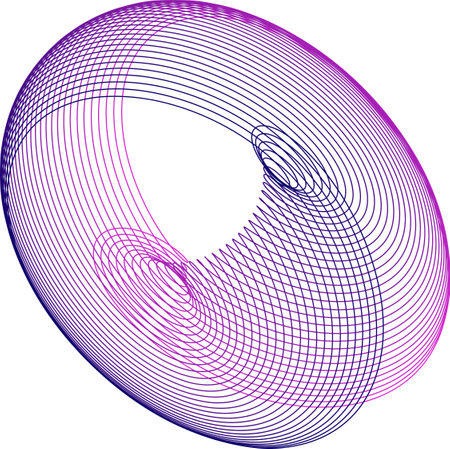 Abstract color linear spirograph rosette.のイラスト素材