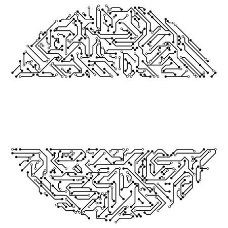 High-tech Circuit board vector illustration.のイラスト素材