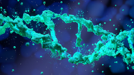 Molecular structure of DNA. 3D rendering.