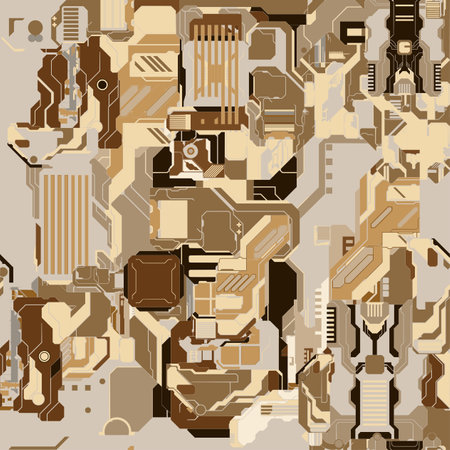 Futuristic background in cyberpunk style.のイラスト素材