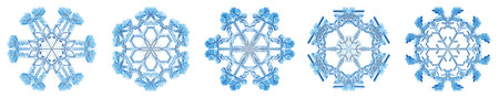 Snowflakes Dark Blue Ice Crystal Winter Symbol