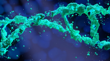 Molecular structure of DNA. 3D rendering. High quality photoの写真素材