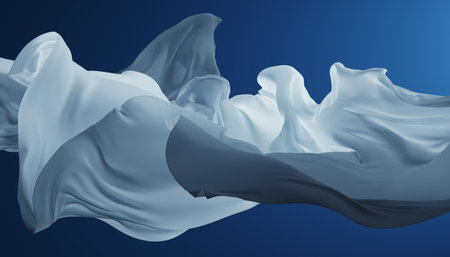 Abstract wave fabric movement dynamic.の写真素材