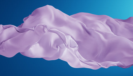 Abstract wave fabric movement dynamic.の写真素材
