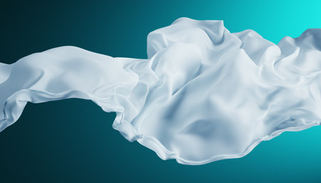 Abstract wave fabric movement dynamic.の写真素材