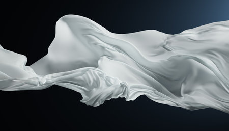 Abstract wave fabric movement dynamic.の写真素材
