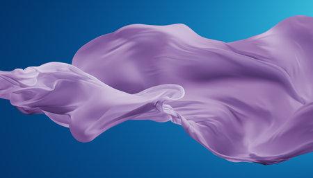 Abstract wave fabric movement dynamic.の写真素材