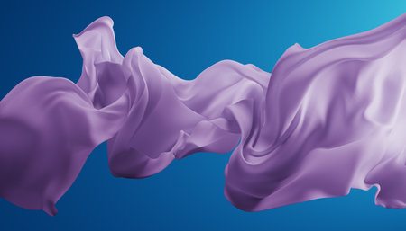 Abstract wave fabric movement dynamic.の写真素材