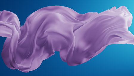 Abstract wave fabric movement dynamic.の写真素材