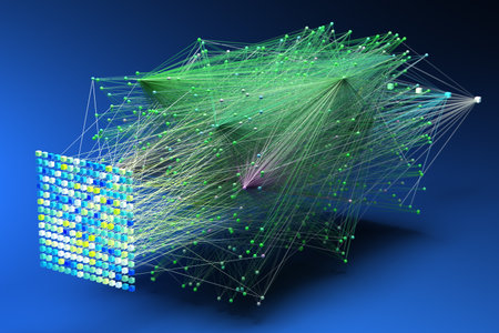 Data concept, Internet connection network high digital technology. 3D Render.の写真素材