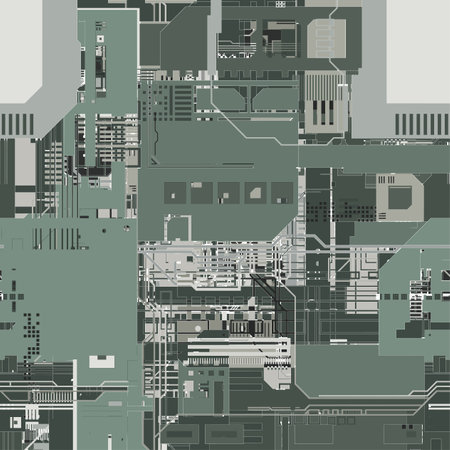 Futuristic background in cyberpunk style.のイラスト素材