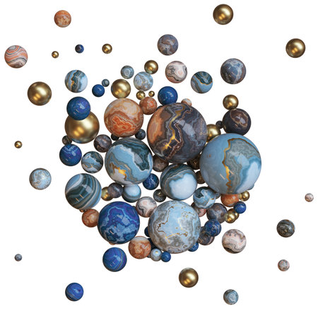 Decorative background of marble spheres.の写真素材